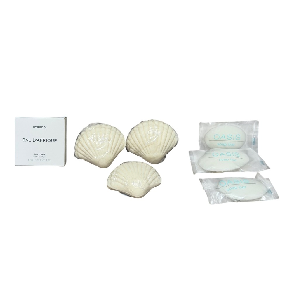 Byredo Bal d'Afrique Oasis Travel Size Guest Soap Bar Lot Shell Soaps 7 Pc NEW